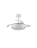 Ventilador de Techo LED aspas retráctiles LANDER Mini Blanco 46W 5520 Lm CCT