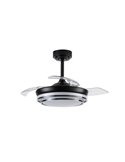 Ventilador LED con aspas retráctiles LANDER Mini Negro 46W 5520 Lm CCT