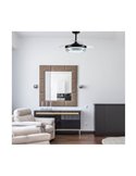 Ventilador LED con aspas retráctiles LANDER Mini Negro 46W 5520 Lm CCT
