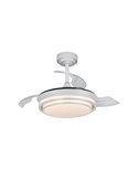 Ventilador de Techo LED aspas retráctiles LANDER Mini Plata 46W 5520 Lm CCT