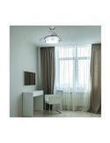 Ventilateur de Plafond LED Pales Rétractables LANDER Mini Argent 46W 5520 Lm CCT