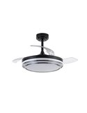 Ventilador de Techo LED aspas retráctiles LANDER Negro 72W 7920Lm CCT