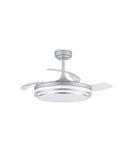 LANDER Ventilateur LED Argent à pales rétractables 72W 7920Lm CCT