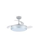 LANDER Ventilateur LED Argent à pales rétractables 72W 7920Lm CCT