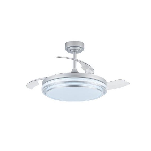 Ventilador LANDER Silver LED com pás retráteis 72W 7920Lm CCT