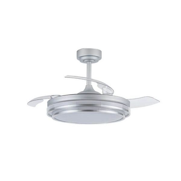 Ventilador LANDER Silver LED com pás retráteis 72W 7920Lm CCT