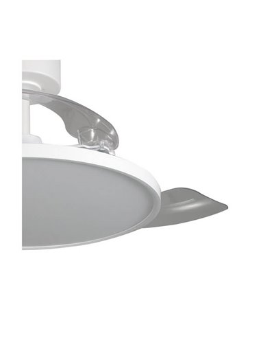Ventilateur de Plafond LED Moderne à Pales Rétractables MINCE 36W 3600Lm 3 CCT Dimmable