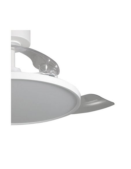 Ventilateur de Plafond LED Moderne à Pales Rétractables MINCE 36W 3600Lm 3 CCT Dimmable