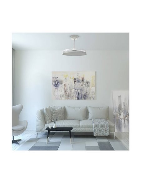 Ventilador LED de Techo moderno con aspas retráctiles MINCE 36W 3600Lm 3 CCT Dimmable