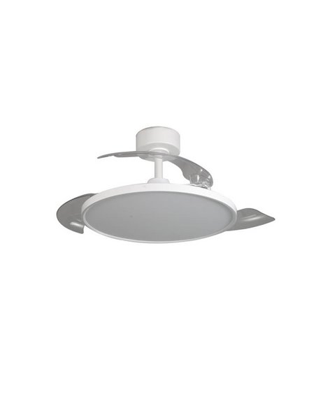 Ventilador de Teto Moderno LED com Lâminas Retráteis MINCE 36W 3600Lm 3 CCT Regulável
