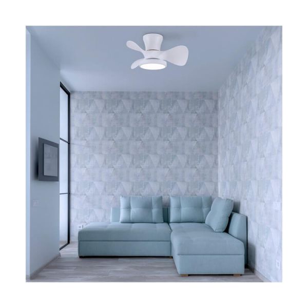 Ventilador LED de techo pequeño MOLL Blanco 20W 1900Lm 3 CCT Dim