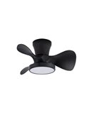 Ventilador pequeño LED de techo MOLL Negro 20W 1900Lm 3 CCT Dim
