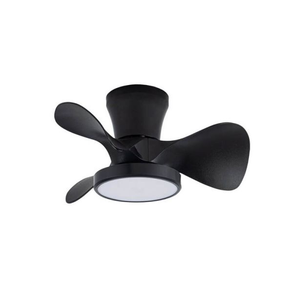 Ventilador pequeño LED de techo MOLL Negro 20W 1900Lm 3 CCT Dim