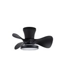 Ventilador pequeño LED de techo MOLL Negro 20W 1900Lm 3 CCT Dim