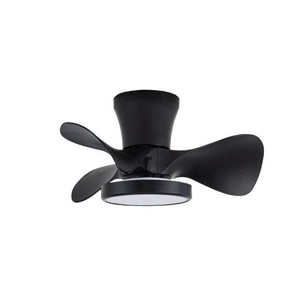 Ventilador pequeño LED de techo MOLL Negro 20W 1900Lm 3 CCT Dim