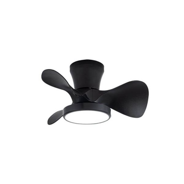 Ventilador pequeño LED de techo MOLL Negro 20W 1900Lm 3 CCT Dim