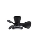 Ventilador pequeño LED de techo MOLL Negro 20W 1900Lm 3 CCT Dim