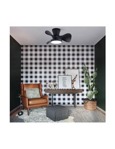 Petit ventilateur de plafond LED MOLL Noir 20W 1900Lm 3 CCT Dim 2