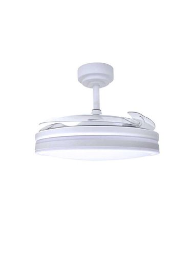 Ventilador de Techo LED aspas plegables MOSS Blanco 72W 7920Lm CCT Dim