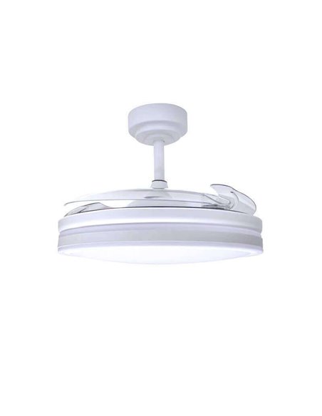 Ventilador de Techo LED aspas plegables MOSS Blanco 72W 7920Lm CCT Dim