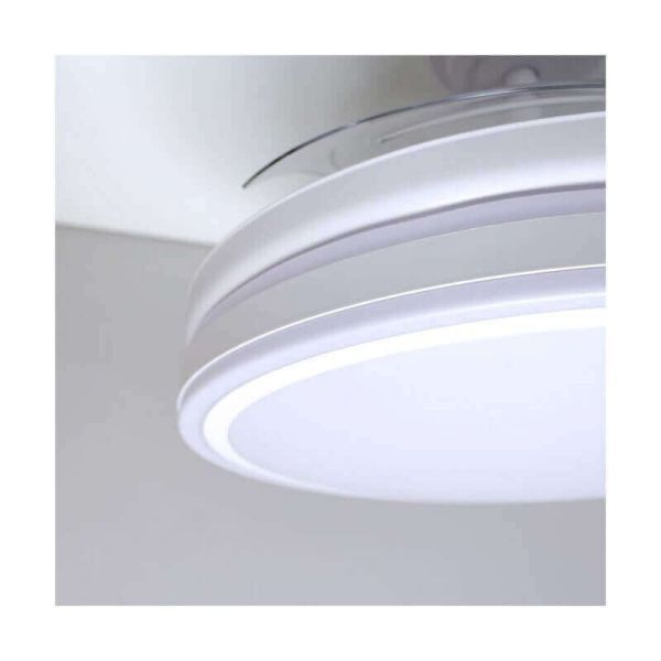 Ventilateur de Plafond LED à pales repliables MOSS Blanc 72W 7920Lm CCT Dim