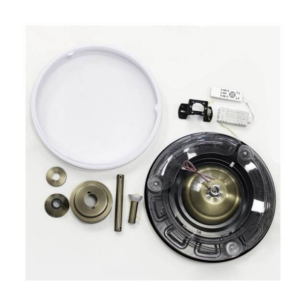 Ventilateur LED pales repliables MOSS Cuir 72W 7920Lm CCT Dim