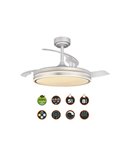 Ventilador LED aspas plegables MOSS Gris 72W 7920Lm CCT Dim