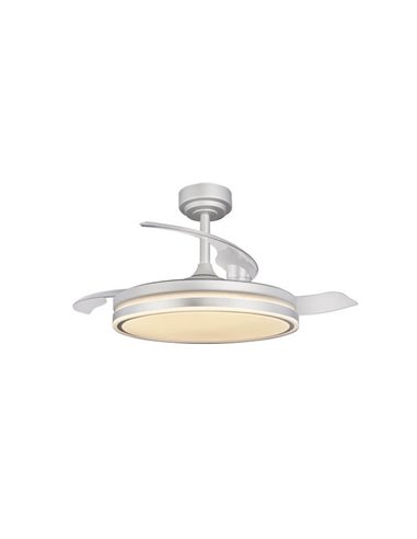Ventilador LED aspas plegables MOSS Gris 72W 7920Lm CCT Dim