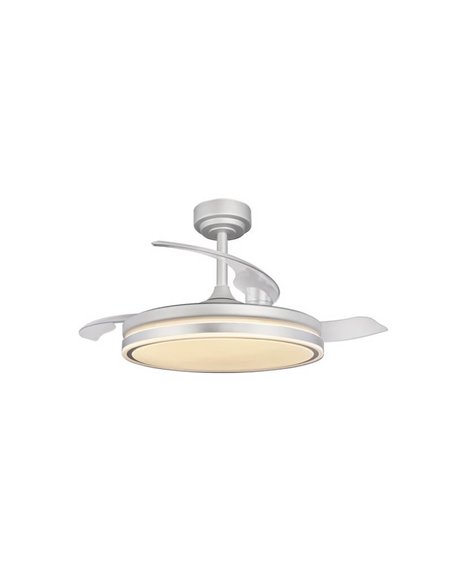 Ventilador LED aspas plegables MOSS Gris 72W 7920Lm CCT Dim