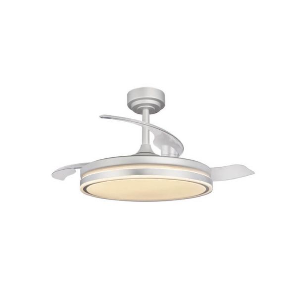 Ventilateur LED à pales repliables MOSS Gris 72W 7920Lm CCT Dim