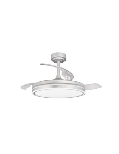 Ventilador LED com pás dobráveis MOSS Cinza 72W 7920Lm CCT Dim