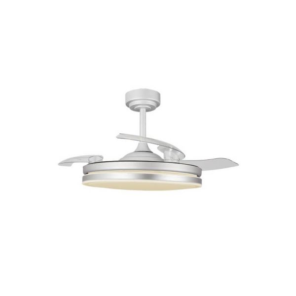 Ventilador LED aspas plegables MOSS Gris 72W 7920Lm CCT Dim