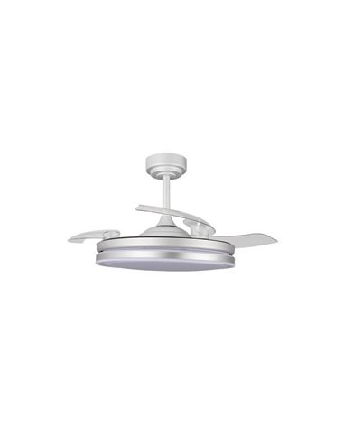 Ventilateur LED à pales repliables MOSS Gris 72W 7920Lm CCT Dim