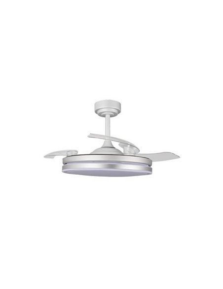 Ventilador LED com pás dobráveis MOSS Cinza 72W 7920Lm CCT Dim