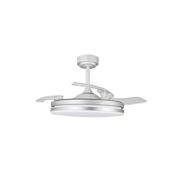 Ventilador LED aspas plegables MOSS Gris 72W 7920Lm CCT Dim