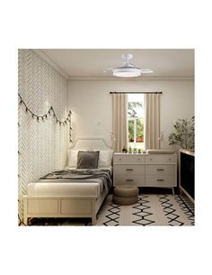 Ventilador de Techo LED aspas plegables MOSS Mini Blanco 46W 5520Lm CCT Dim 2