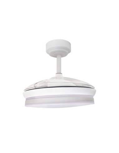 Ventilador de Teto LED com lâminas dobráveis MOSS Mini Branco 46W 5520Lm CCT Dim