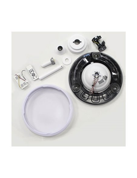 Ventilateur de Plafond LED à pales repliables MOSS Mini Blanc 46W 5520Lm CCT Dim