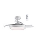 Ventilador de Teto LED com lâminas dobráveis MOSS Mini Branco 46W 5520Lm CCT Dim