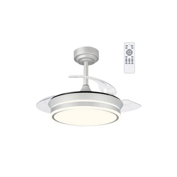 Ventilador de Techo LED aspas plegables MOSS Mini Gris 46W 5520Lm CCT Dim