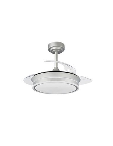 Ventilateur de Plafond LED à pales repliables MOSS Mini Gris 46W 5520Lm CCT Dim