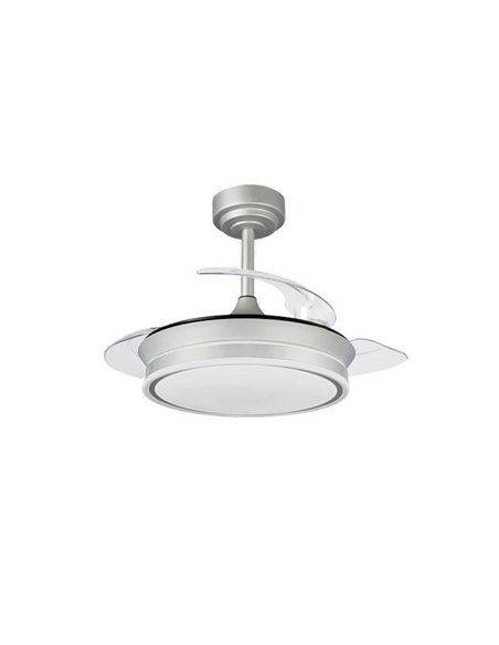 Ventilateur de Plafond LED à pales repliables MOSS Mini Gris 46W 5520Lm CCT Dim