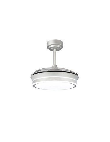 Ventilateur de Plafond LED à pales repliables MOSS Mini Gris 46W 5520Lm CCT Dim