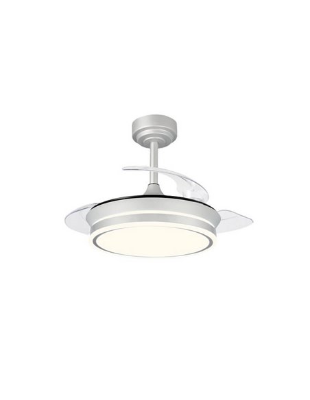 Ventilateur de Plafond LED à pales repliables MOSS Mini Gris 46W 5520Lm CCT Dim