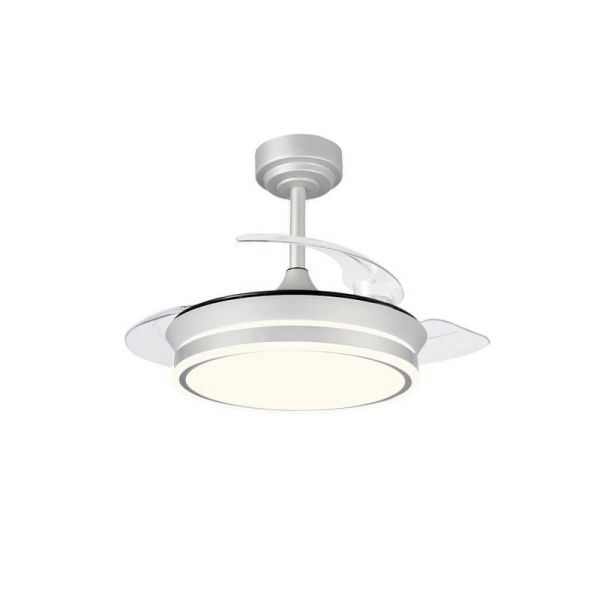 Ventilateur de Plafond LED à pales repliables MOSS Mini Gris 46W 5520Lm CCT Dim