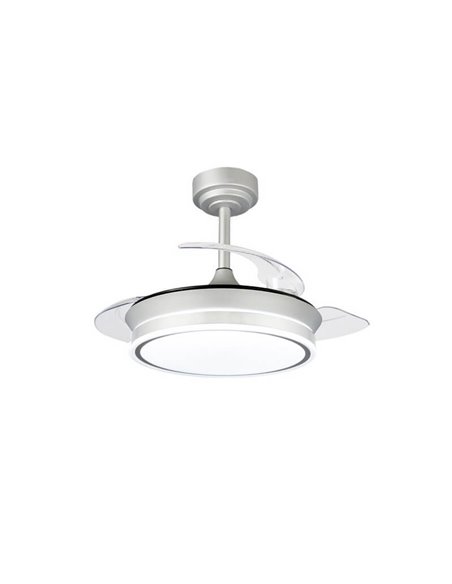 Ventilador de Techo LED aspas plegables MOSS Mini Gris 46W 5520Lm CCT Dim
