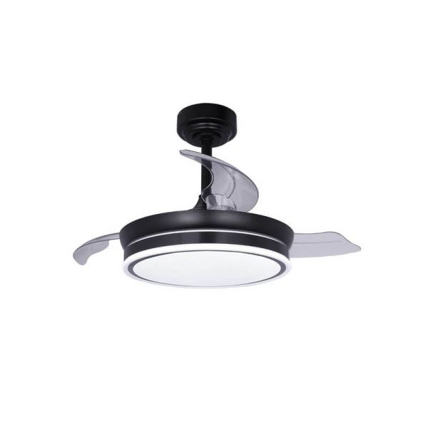 Ventilador de Techo LED aspas plegables MOSS Mini Negro 46W 5520Lm CCT Dim