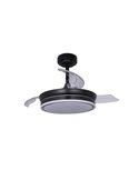 Ventilateur de Plafond LED à pales repliables MOSS Mini Noir 46W 5520Lm CCT Dim