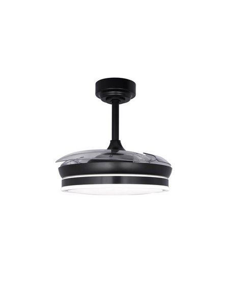 Ventilador de Techo LED aspas plegables MOSS Mini Negro 46W 5520Lm CCT Dim