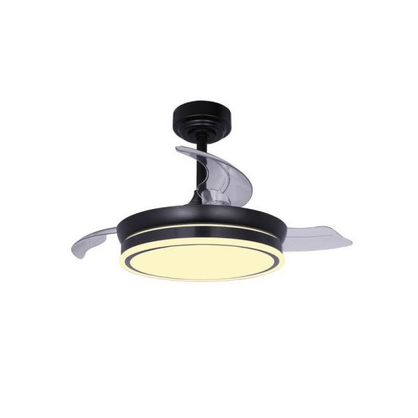 Ventilador de Techo LED aspas plegables MOSS Mini Negro 46W 5520Lm CCT Dim